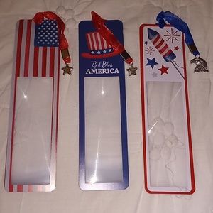 Set of 3 Patriotic America USA Bookmark Magnifiers